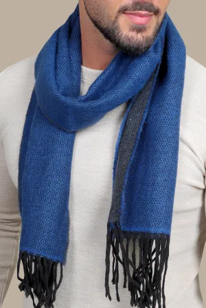 Indigo Impressions: Wool Scarf with Striking Patterns