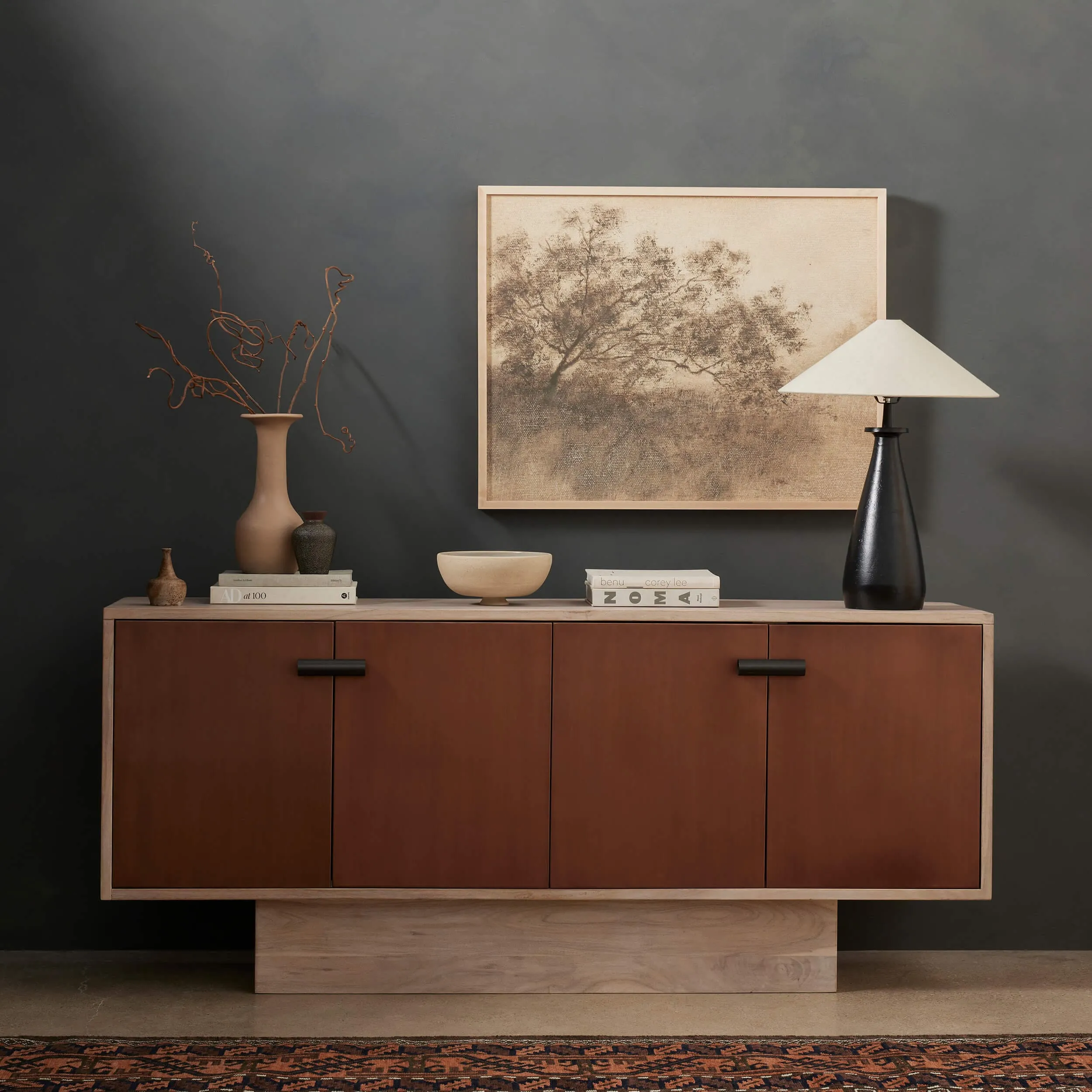 Innes Tapered Shade Table Lamp, Matte Black