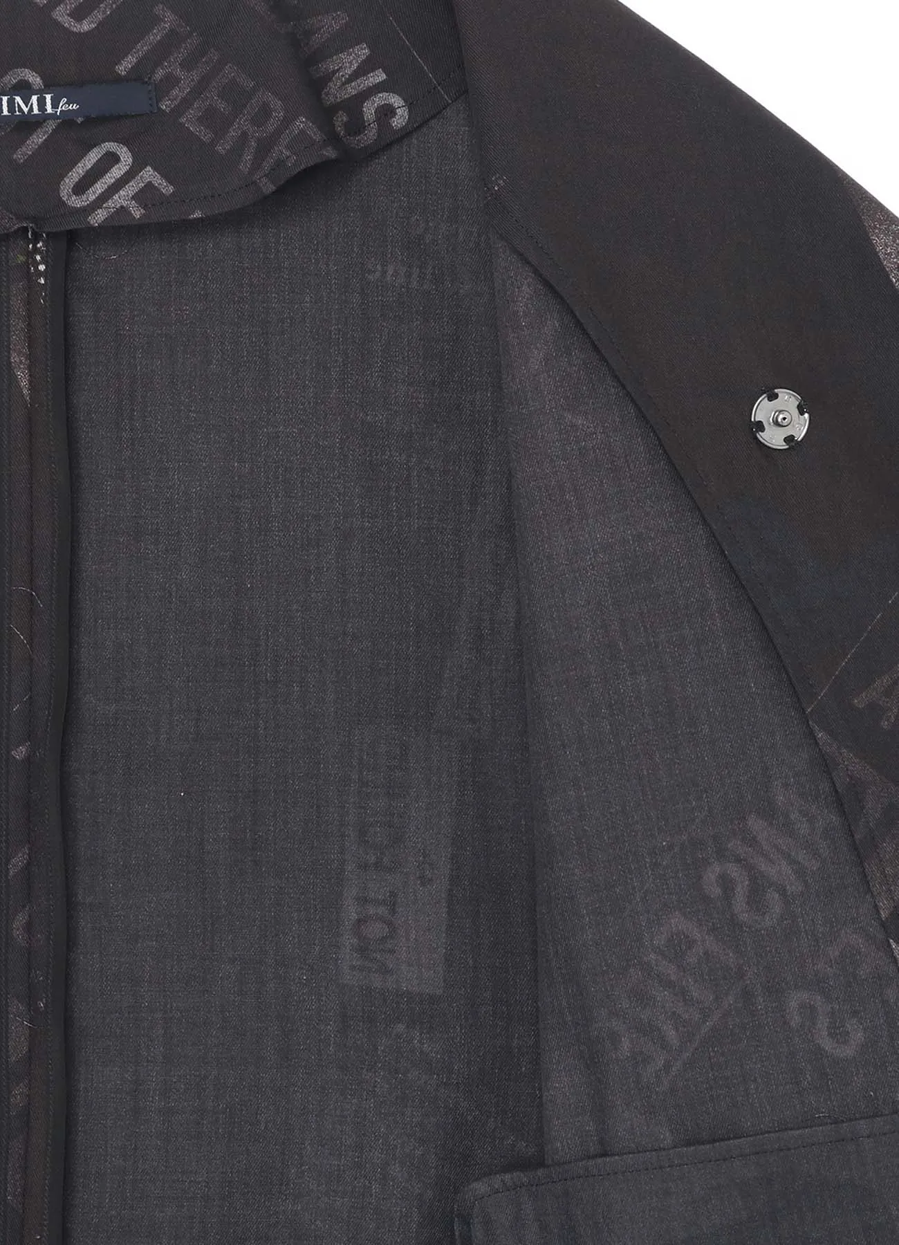 JACKET WITH PLEATED HEM/SLEEVE DETAILS