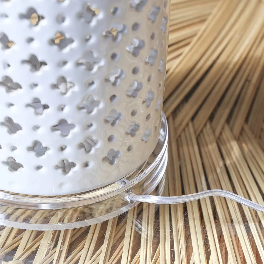 Jasmine White Lattice Table Lamp