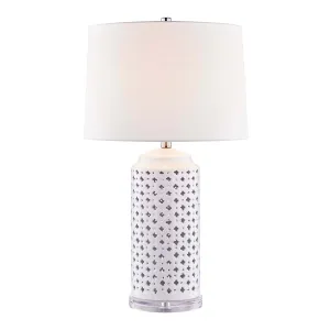 Jasmine White Lattice Table Lamp
