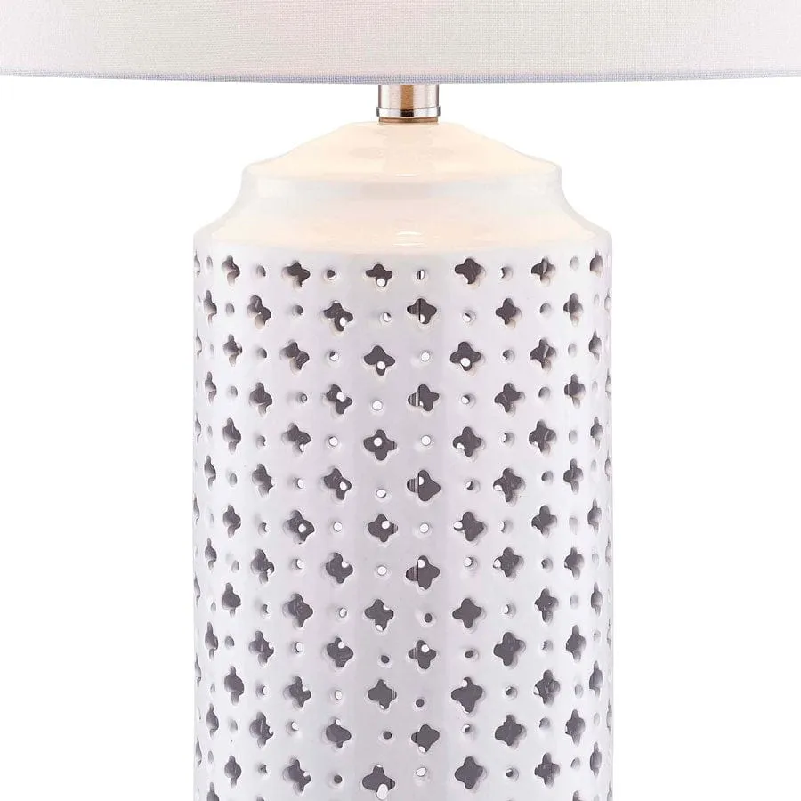 Jasmine White Lattice Table Lamp