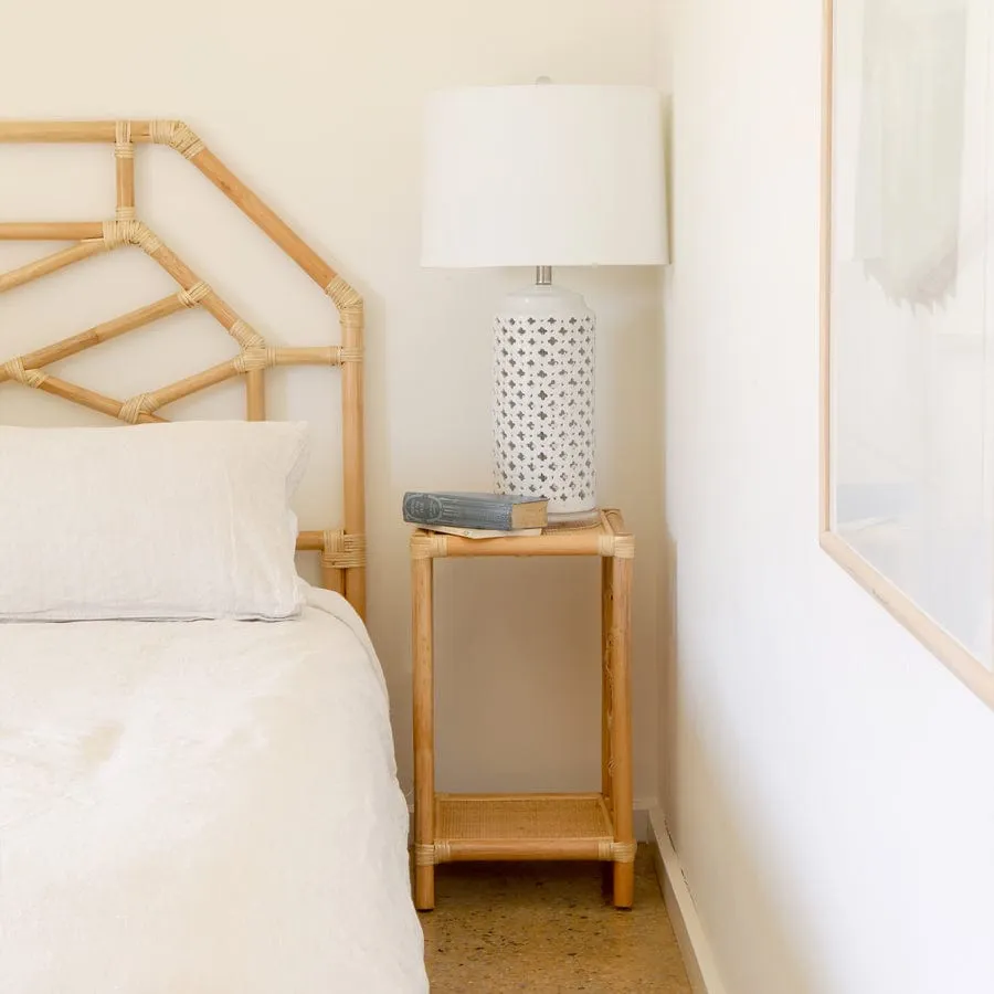 Jasmine White Lattice Table Lamp
