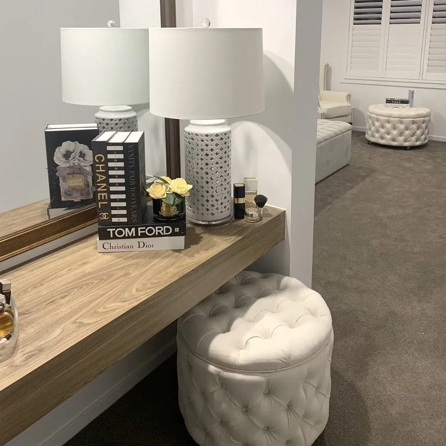 Jasmine White Lattice Table Lamp