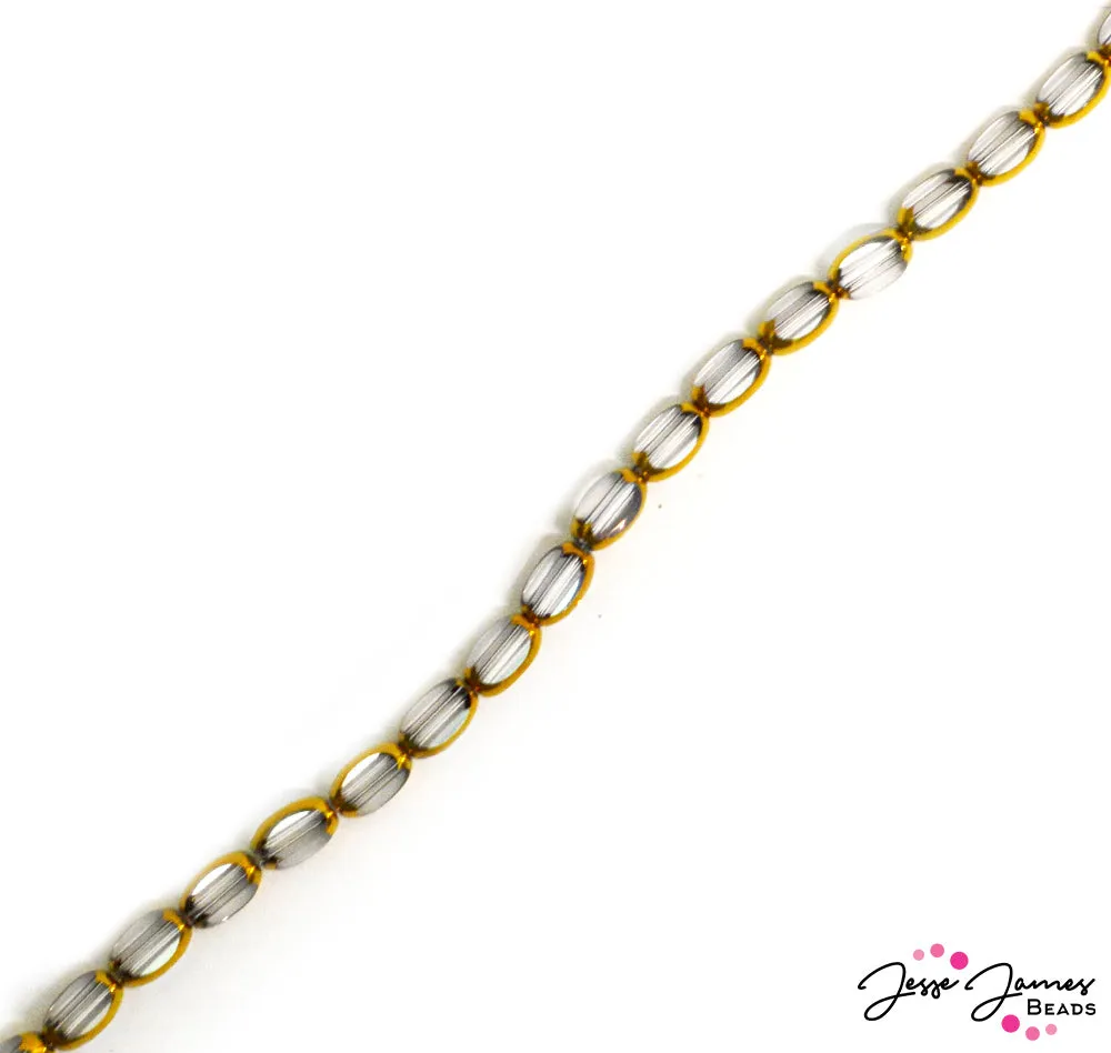 JJB Glass Bead Strand in Grey Ghost
