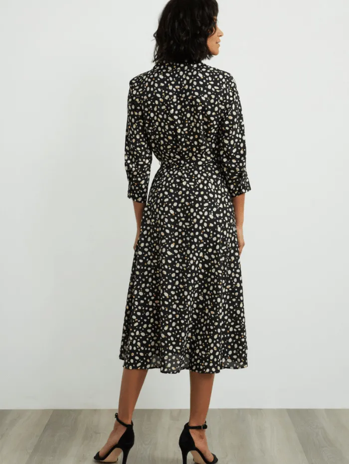 Joseph Ribkoff S Dotted Belted Dress 211031
