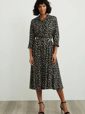 Joseph Ribkoff S Dotted Belted Dress 211031