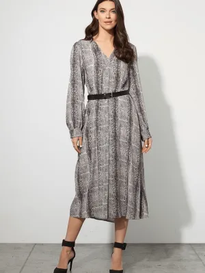 Joseph Ribkoff T Animal Print Belted Dress 223155 295