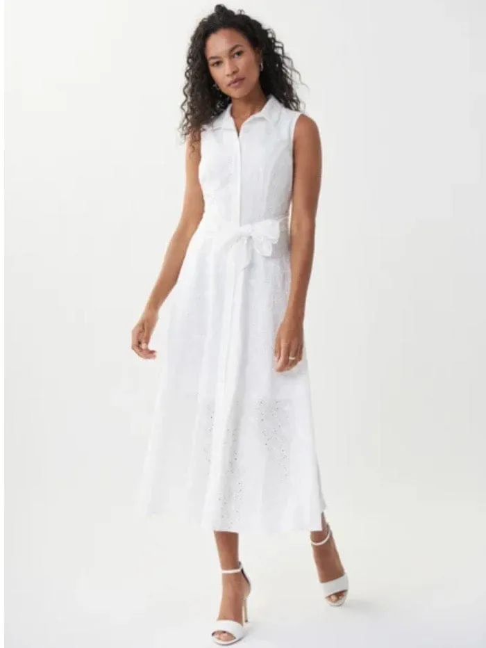 Joseph Ribkoff T White Broderie Anglaise Dress 222097 1761