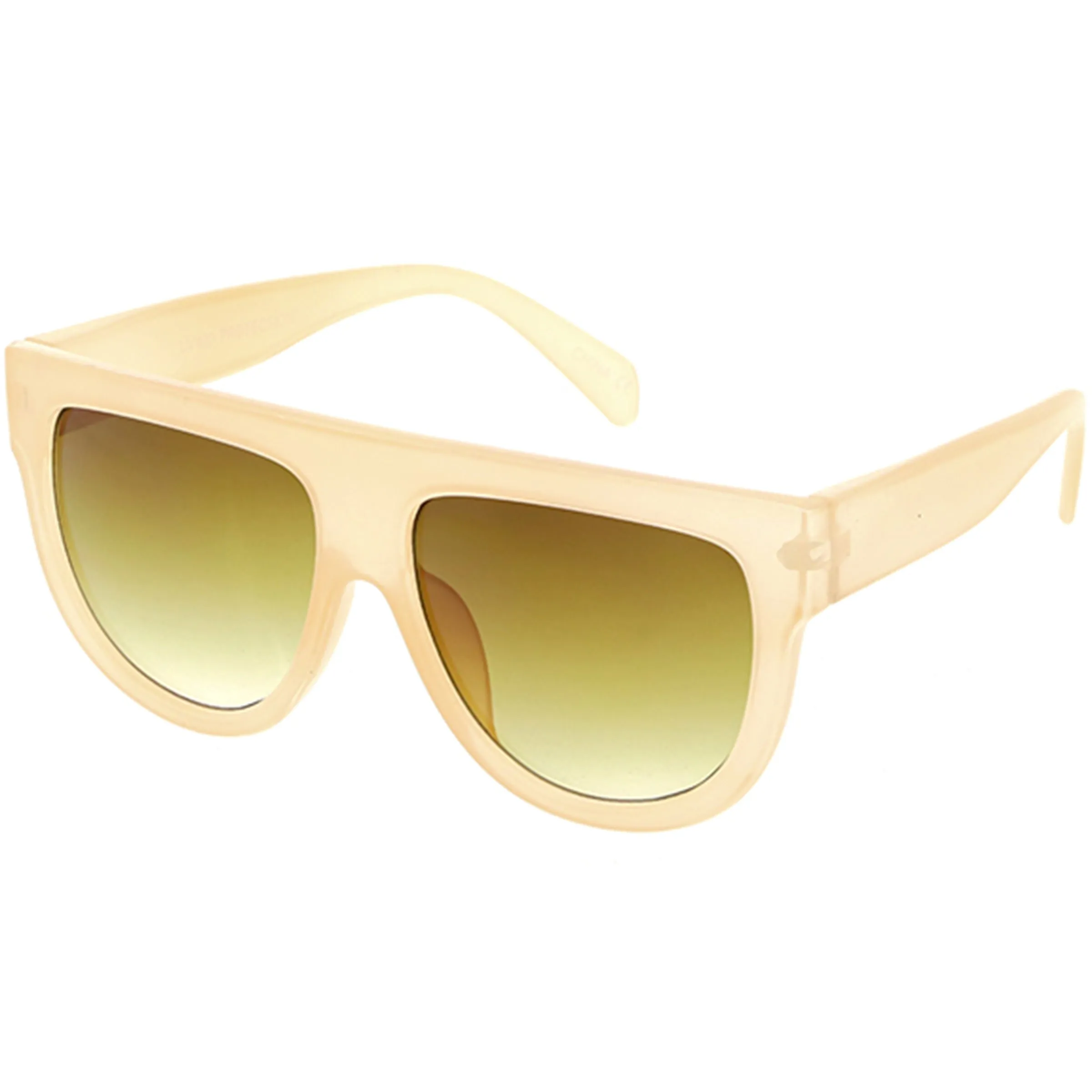 Kids Oversize Flat Top Glamorous Round Sunglasses D147