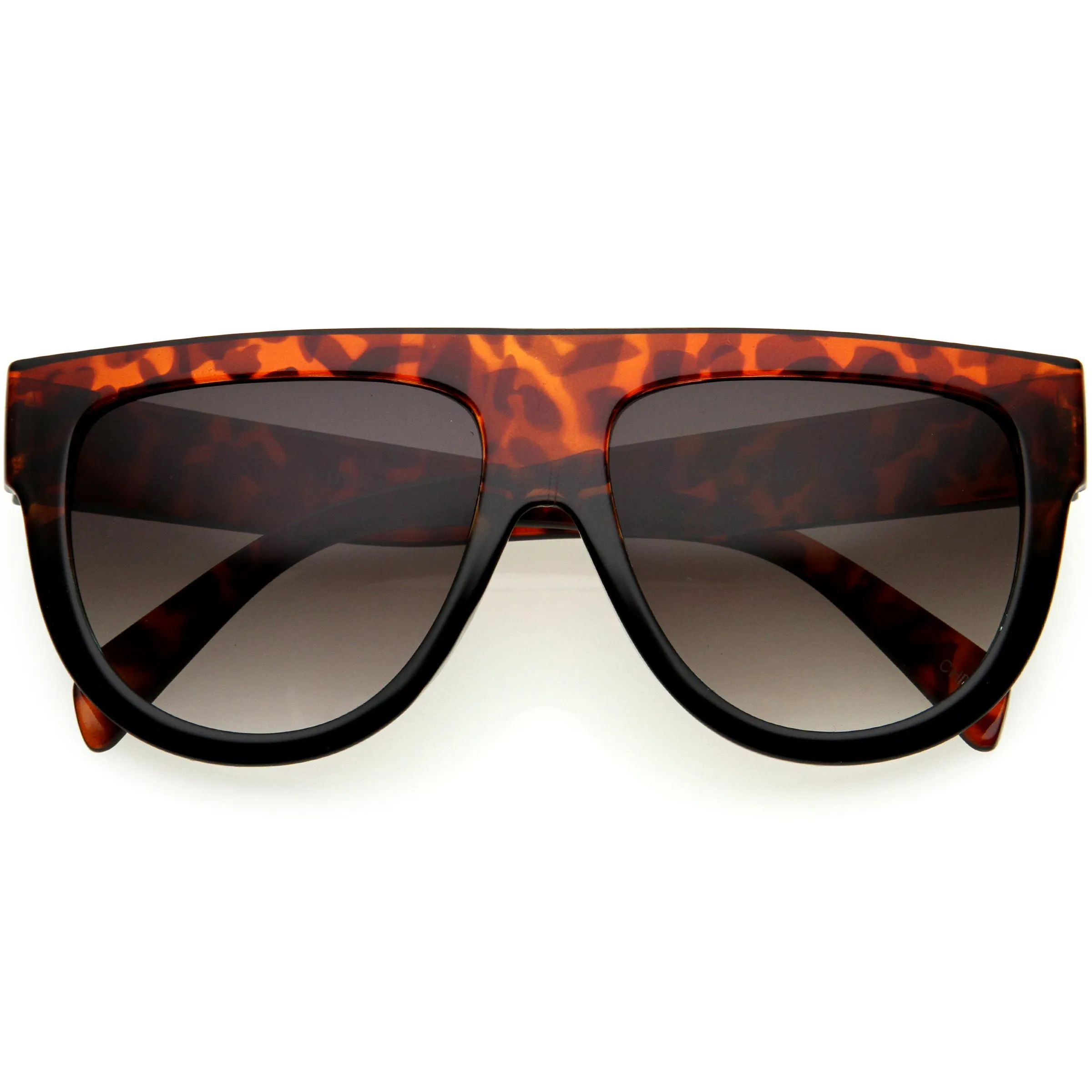 Kids Oversize Flat Top Glamorous Round Sunglasses D147