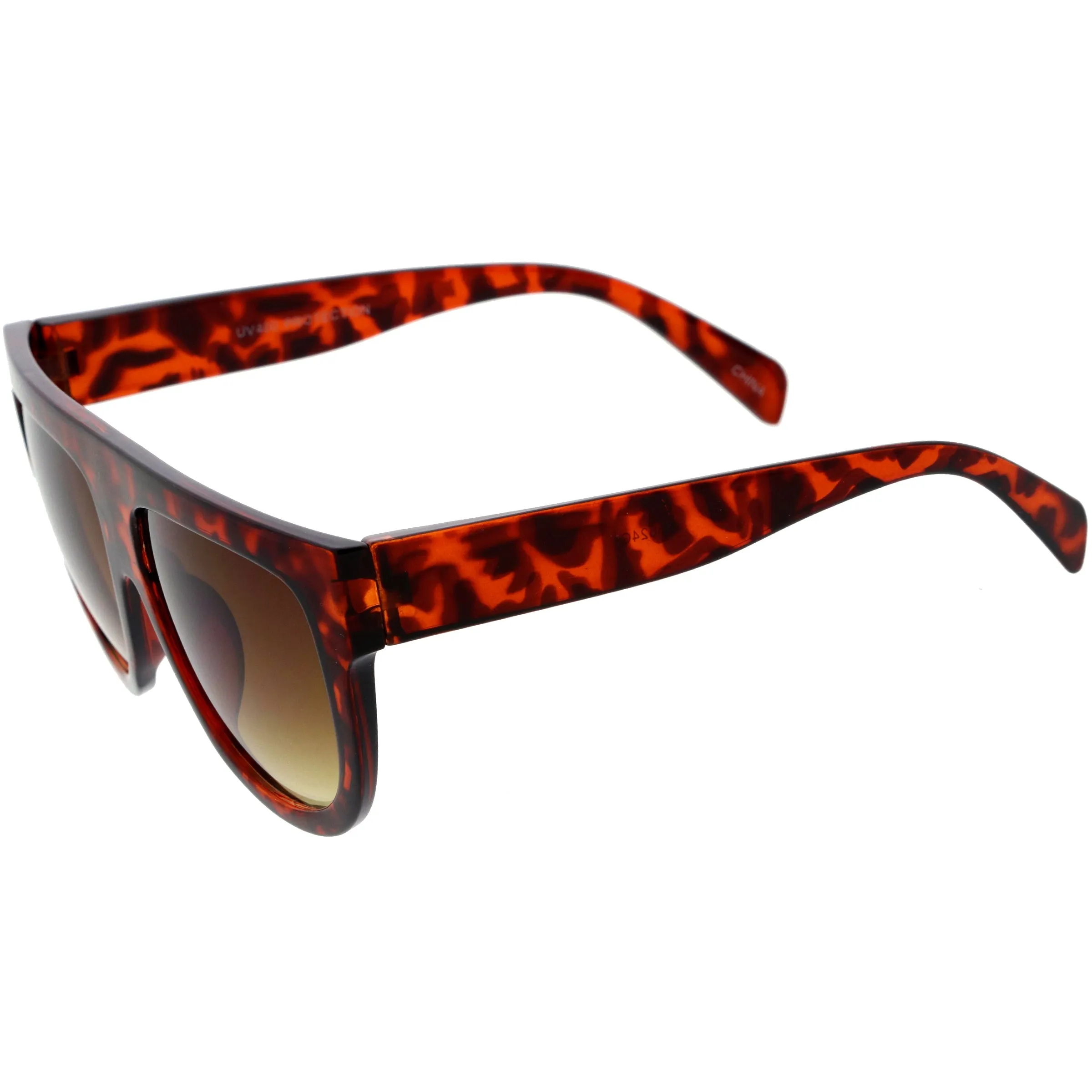 Kids Oversize Flat Top Glamorous Round Sunglasses D147