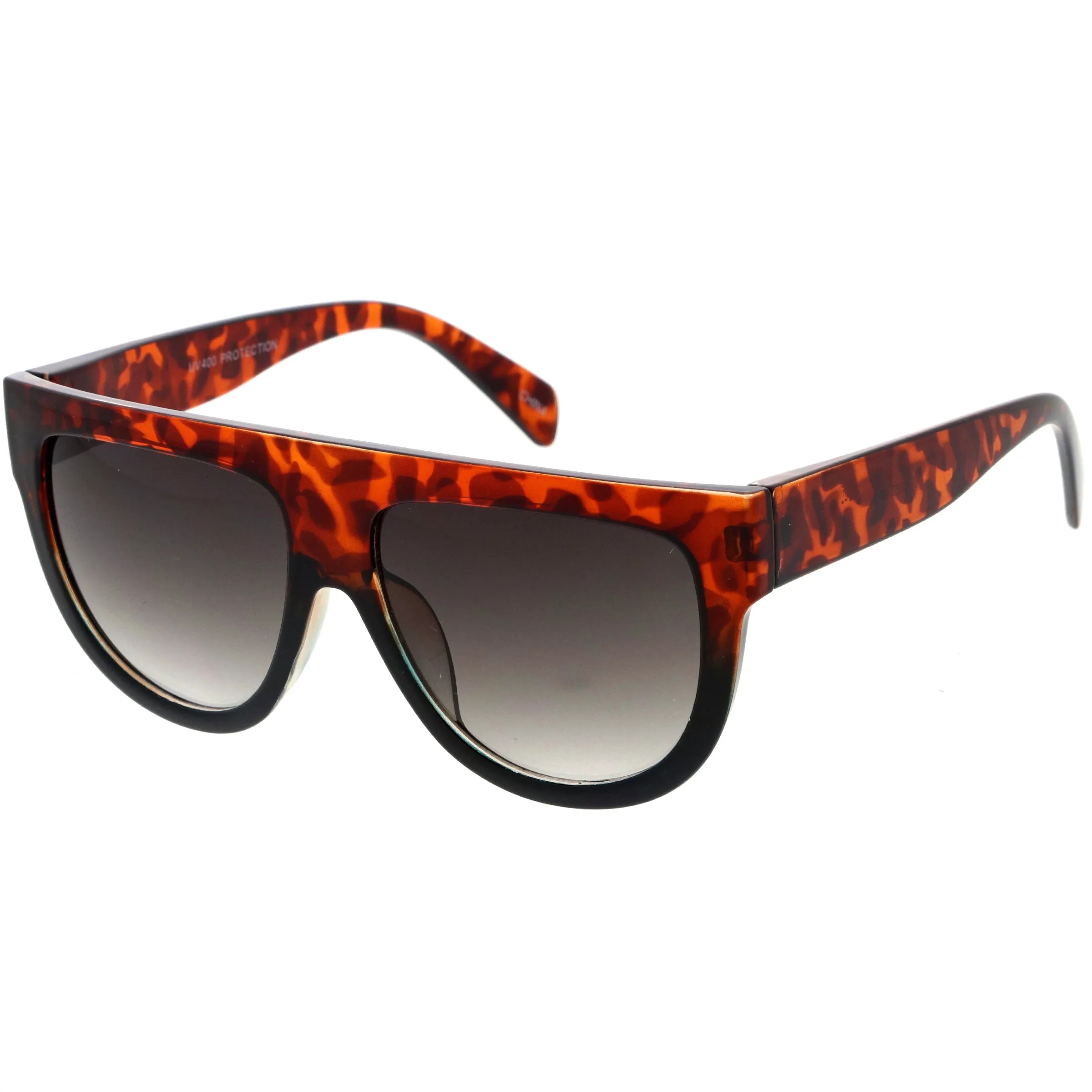 Kids Oversize Flat Top Glamorous Round Sunglasses D147