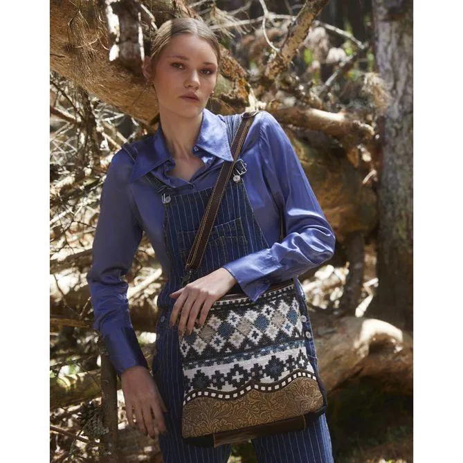 Kingly Embossed Leather Shoulder Bag