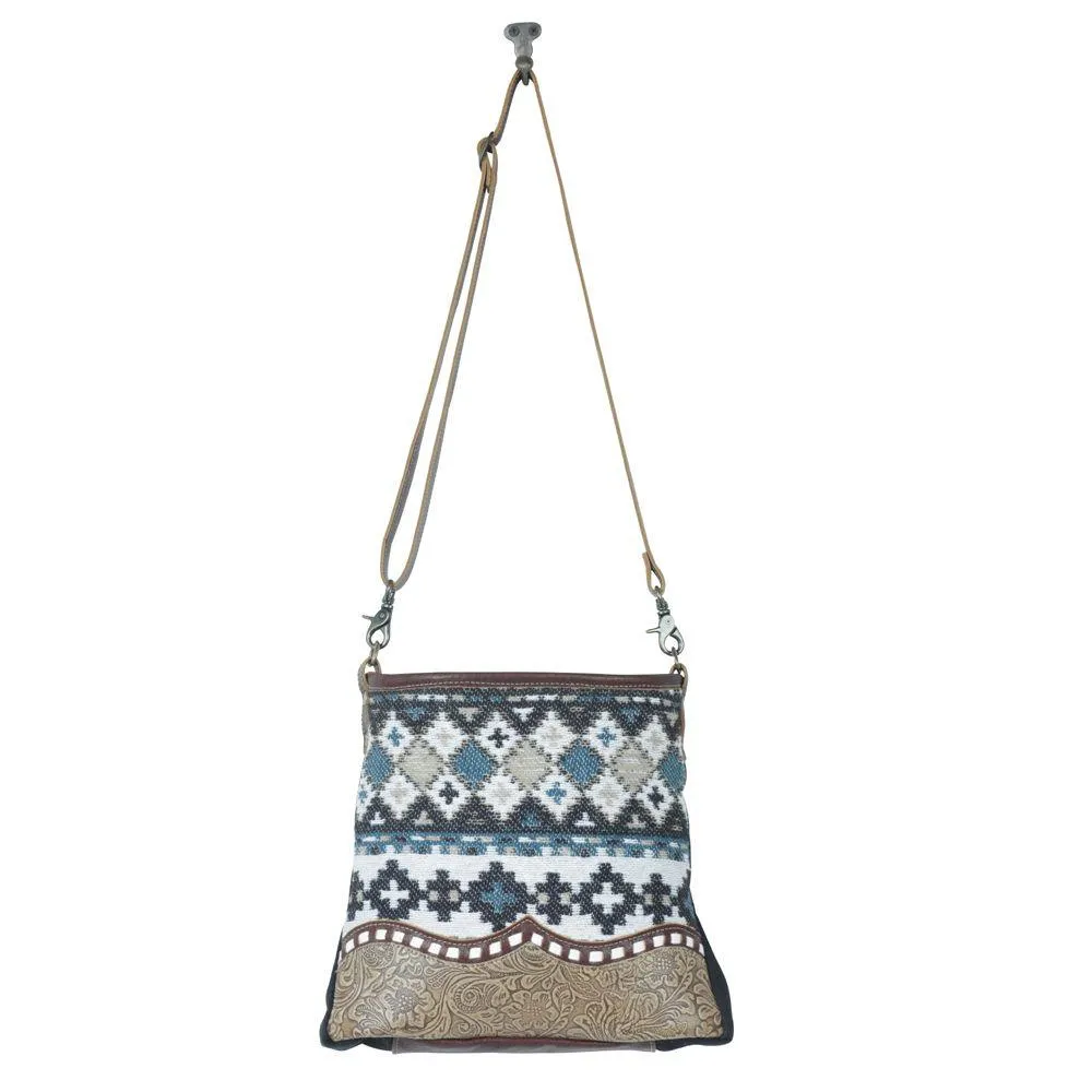Kingly Embossed Leather Shoulder Bag