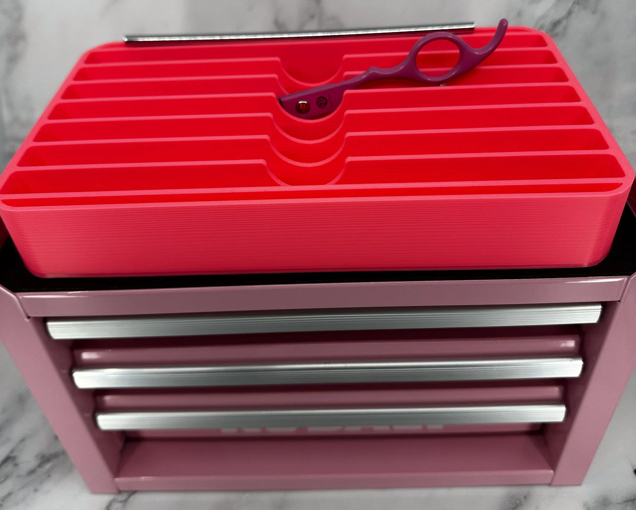 Kobalt Mini Toolbox Top Organizer (Two Drawer w/Lid and Three Drawer)- Mini Sarabi- Holds 7 Shears and 2 Greyhound combs