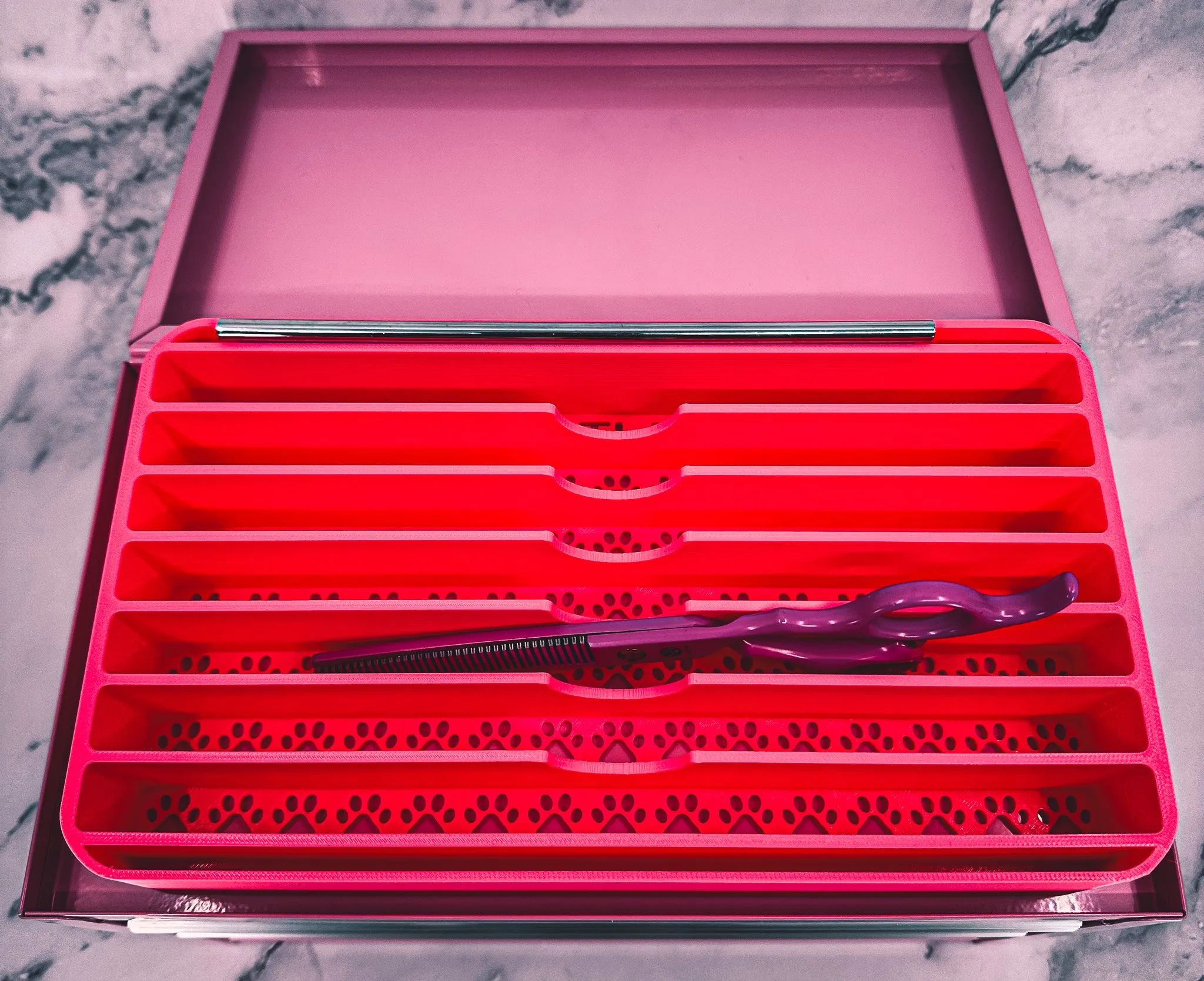 Kobalt Mini Toolbox Top Organizer (Two Drawer w/Lid and Three Drawer)- Mini Sarabi- Holds 7 Shears and 2 Greyhound combs