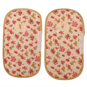 Kuber Industries Bow Design Cotton 2 Piece Fridge Handle Cover - Multicolour, (Model: CTKTC01116)