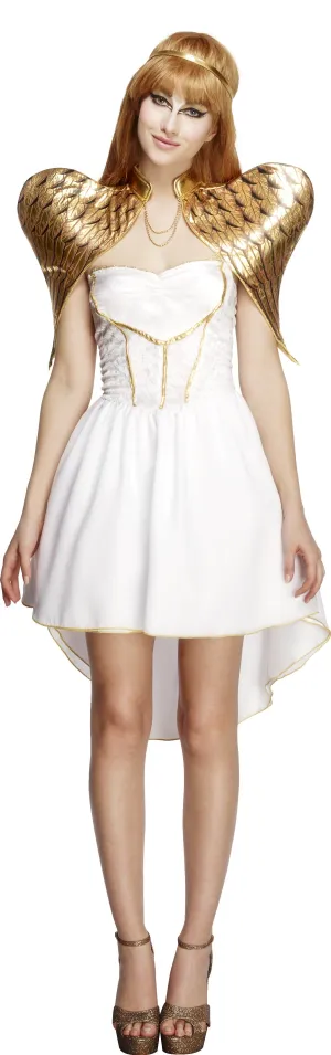 Ladies Fever Glamorous Angel Halloween Fancy Dress Costume