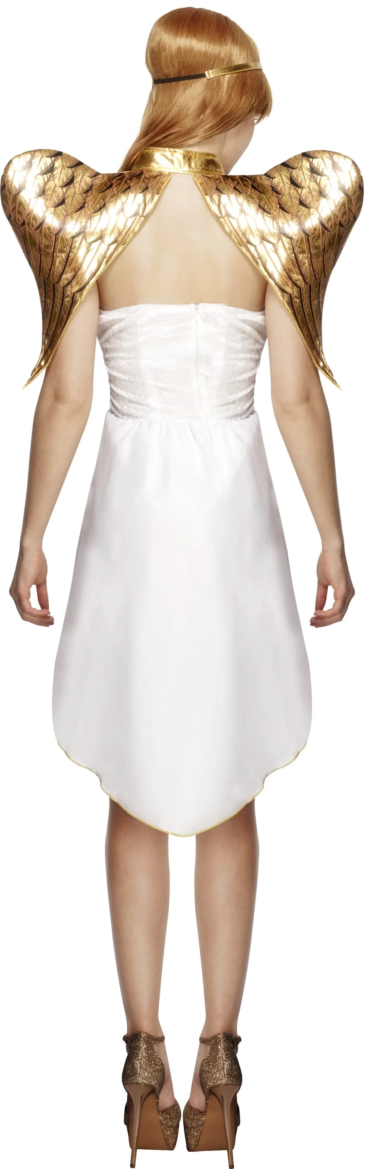 Ladies Fever Glamorous Angel Halloween Fancy Dress Costume