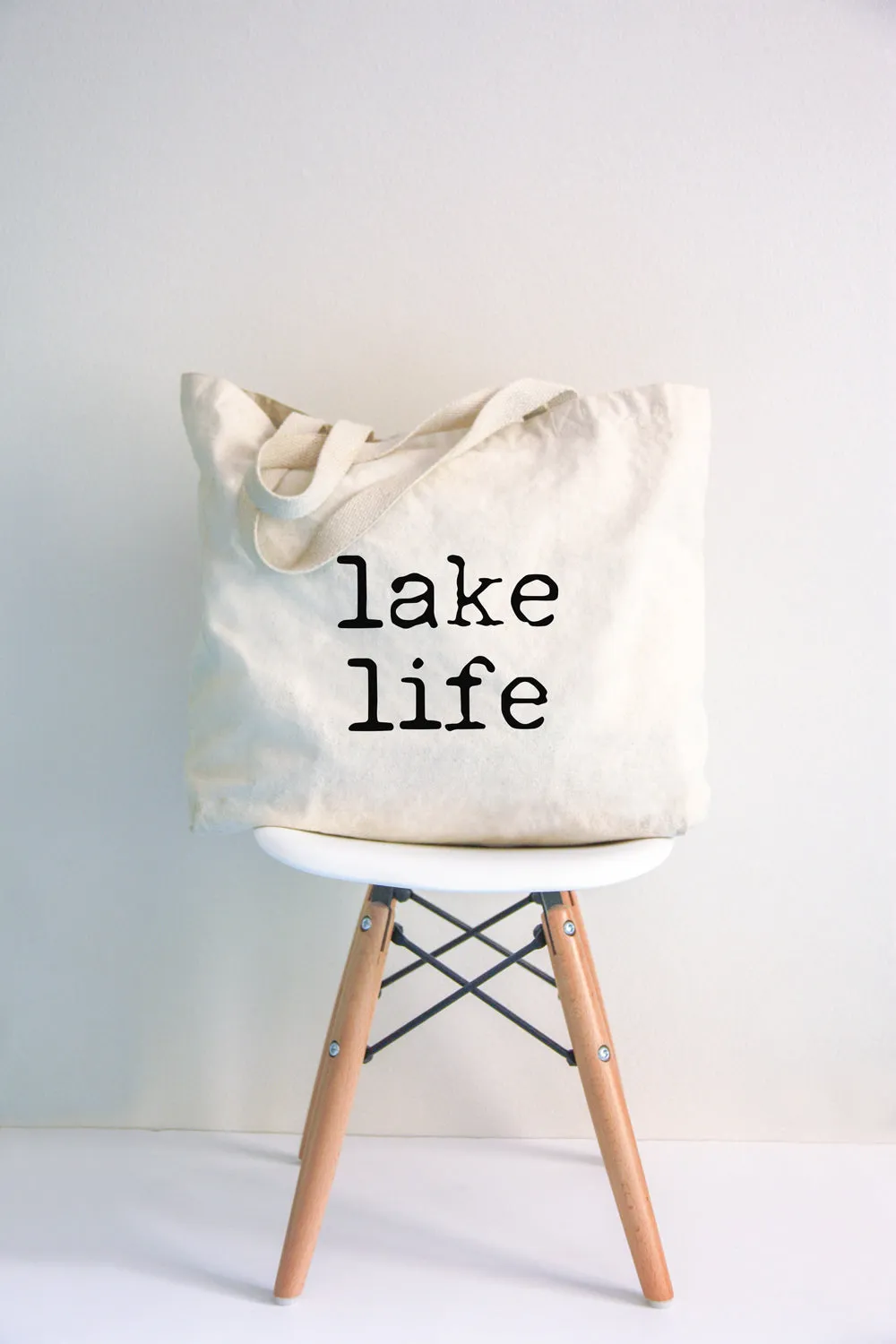 Lake Life Type Tote Bag
