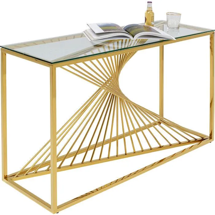 Laser Clear Glass Console