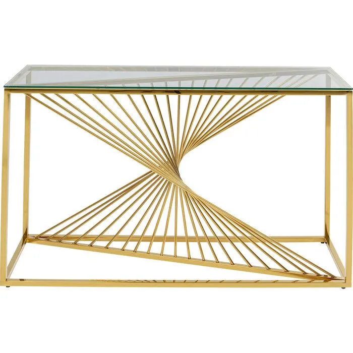Laser Clear Glass Console