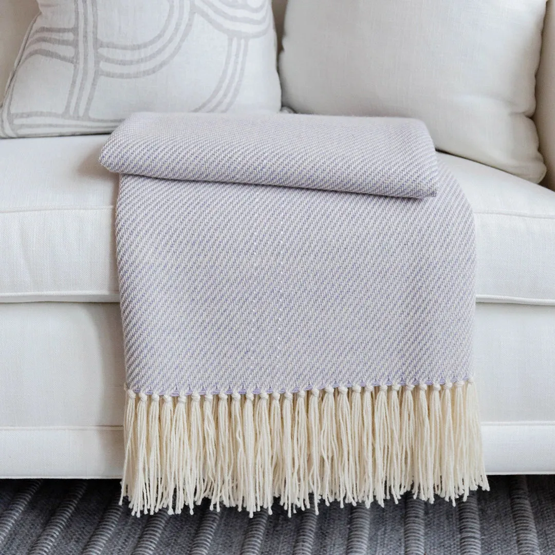 Lavender Alpaca Handwoven Throw