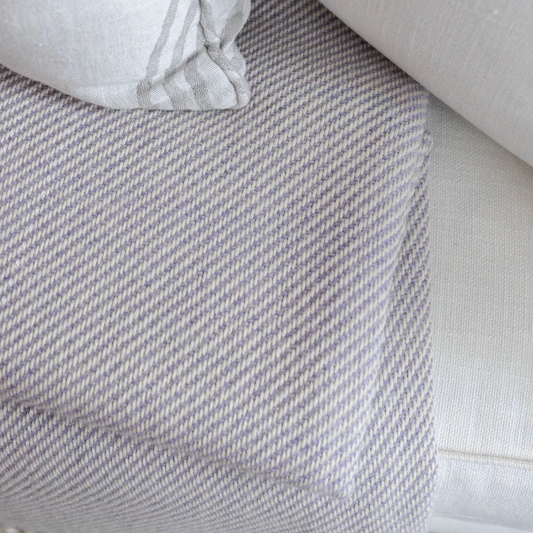 Lavender Alpaca Handwoven Throw