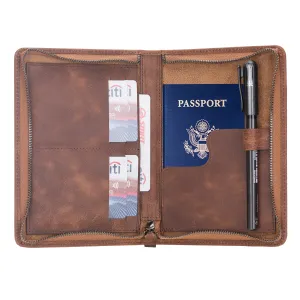 Leather Passport Organizer Bag