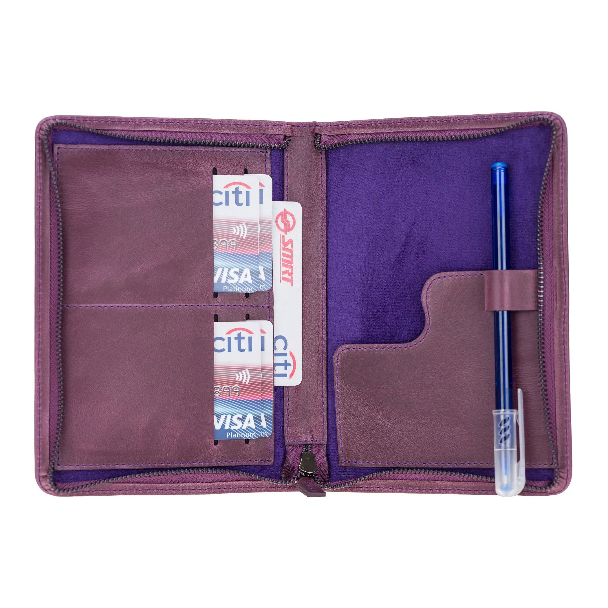 Leather Passport Organizer Bag