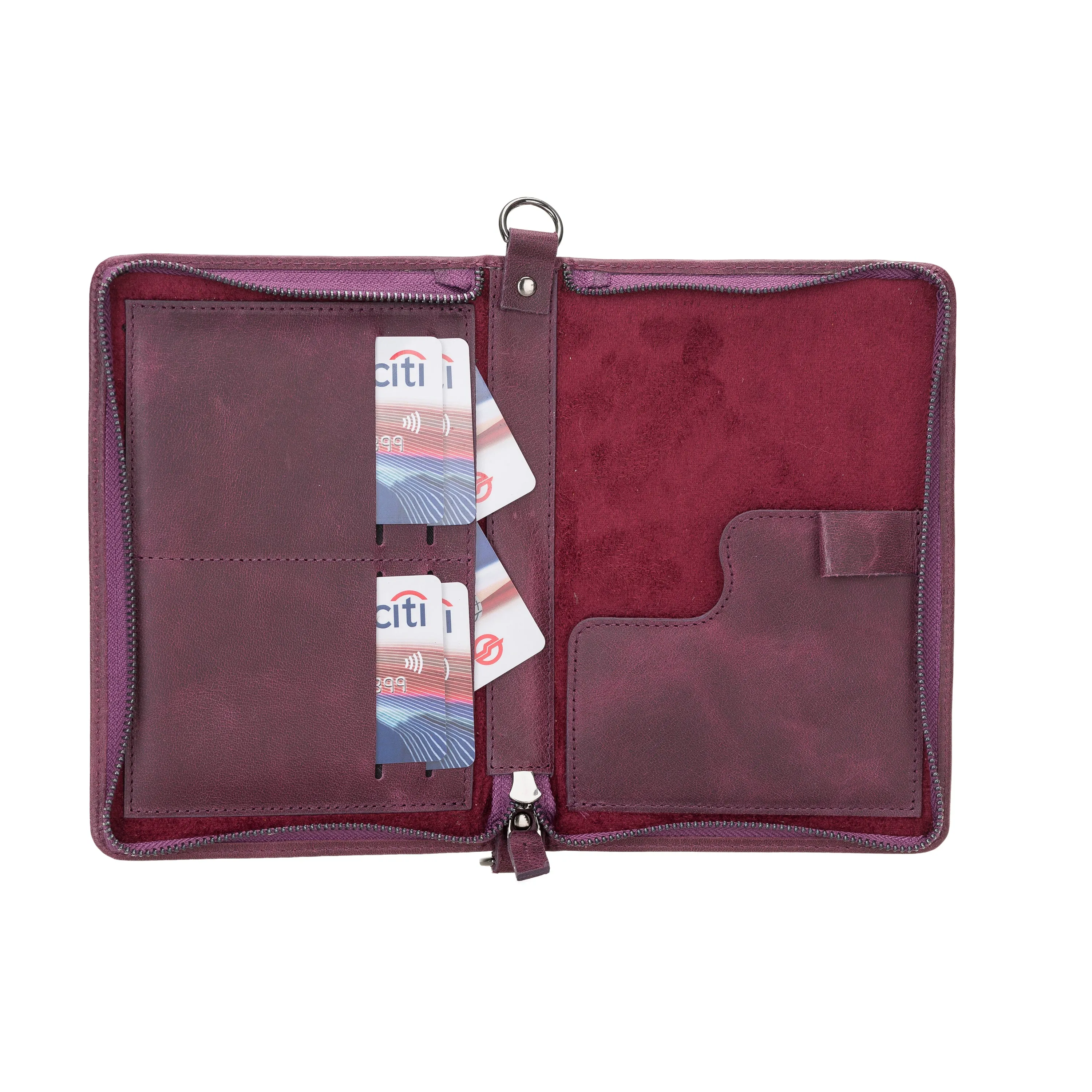 Leather Passport Organizer Bag