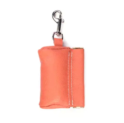 Leather Poop Bag Pouch - Yellow