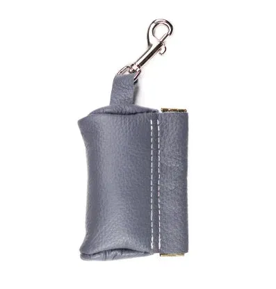 Leather Poop Bag Pouch - Yellow