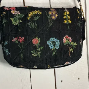 Lidia’s Bags Floral Embroidered Hobo Shoulder Bag Large Black Casual (C834-26)