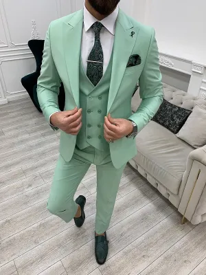 Light Green Slim Fit Groom Wedding Suit for Men by GentWith.com