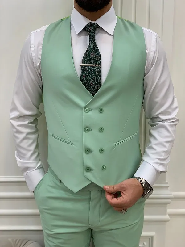 Light Green Slim Fit Groom Wedding Suit for Men by GentWith.com