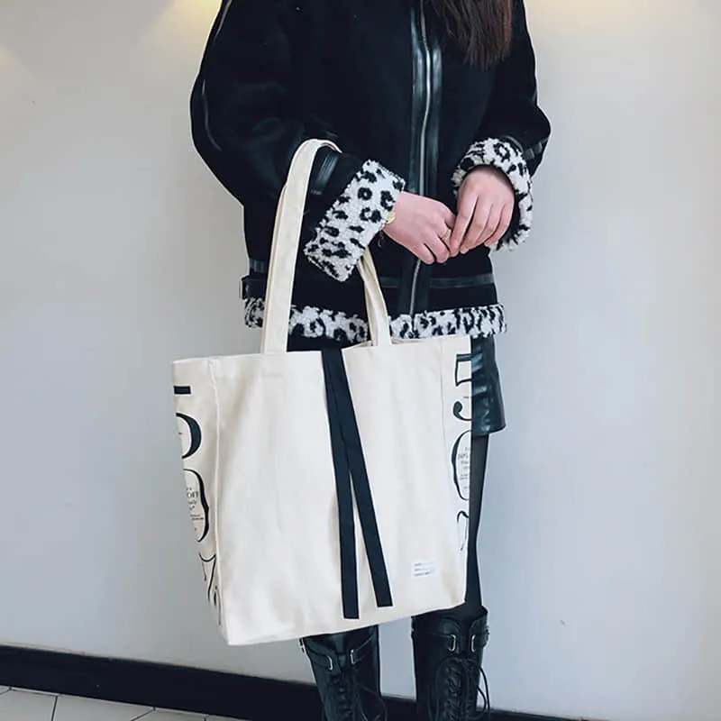 Literary Shoulder Bag Women's Large Capacity Tote Bag