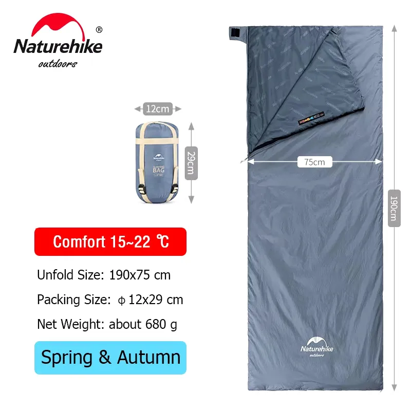 Lw180 Sleeping Bag Ultralight Cotton Sleeping Bag Spring Summer Sleeping Bag Outdoor Hiking Camping Sleeping Bag