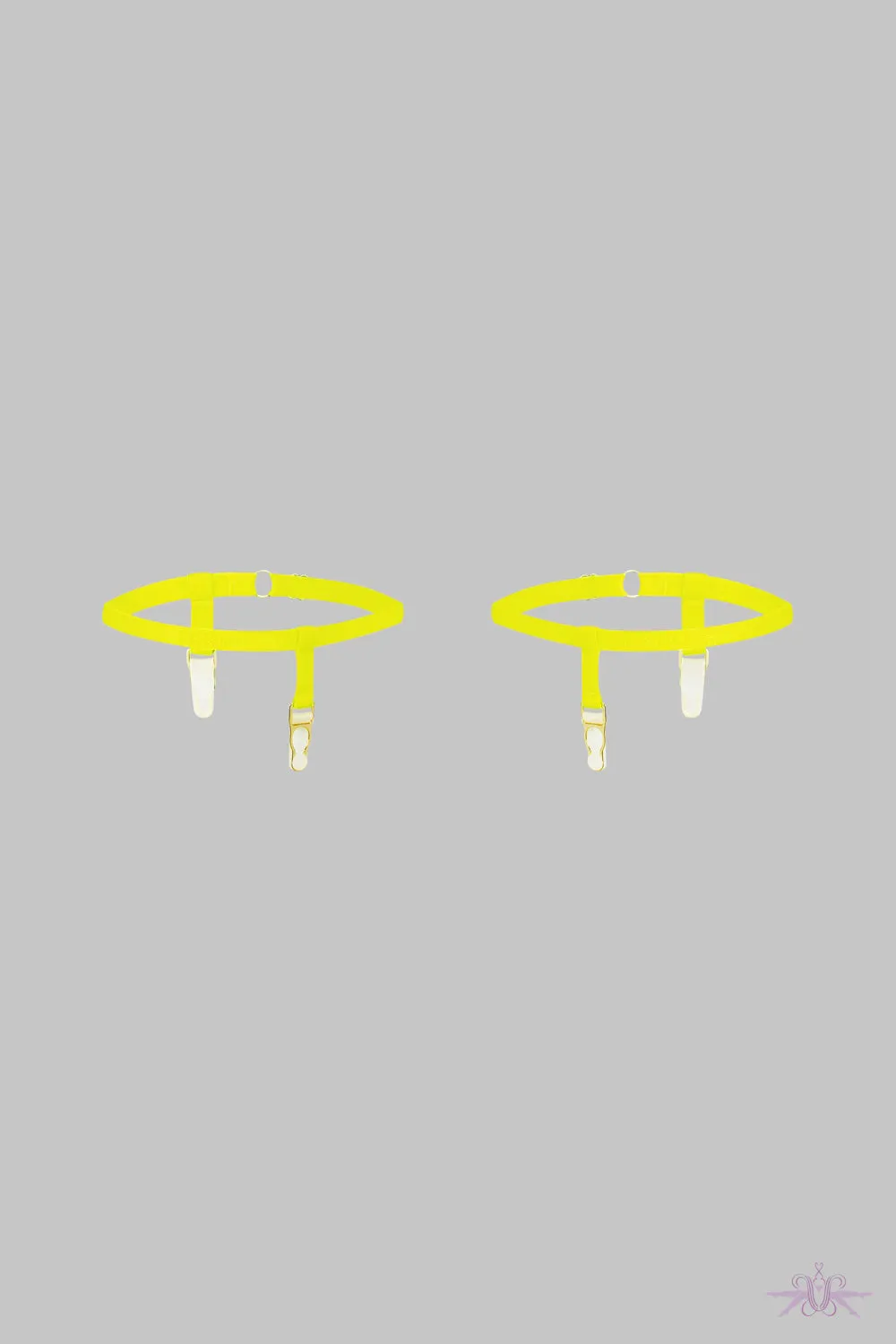 Maison Close Yellow Suspender Garters