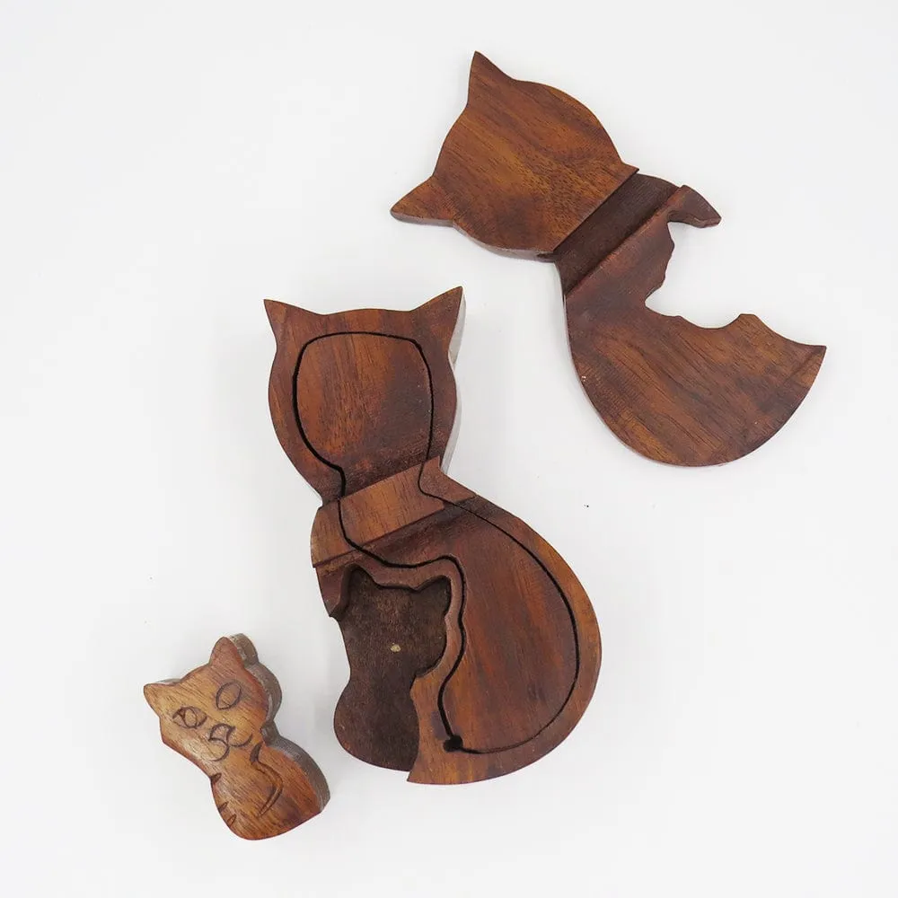 Mama Cat Puzzle Box