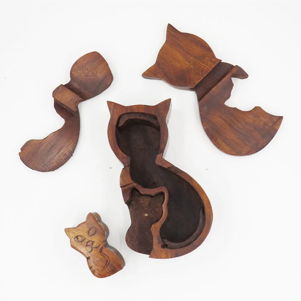 Mama Cat Puzzle Box