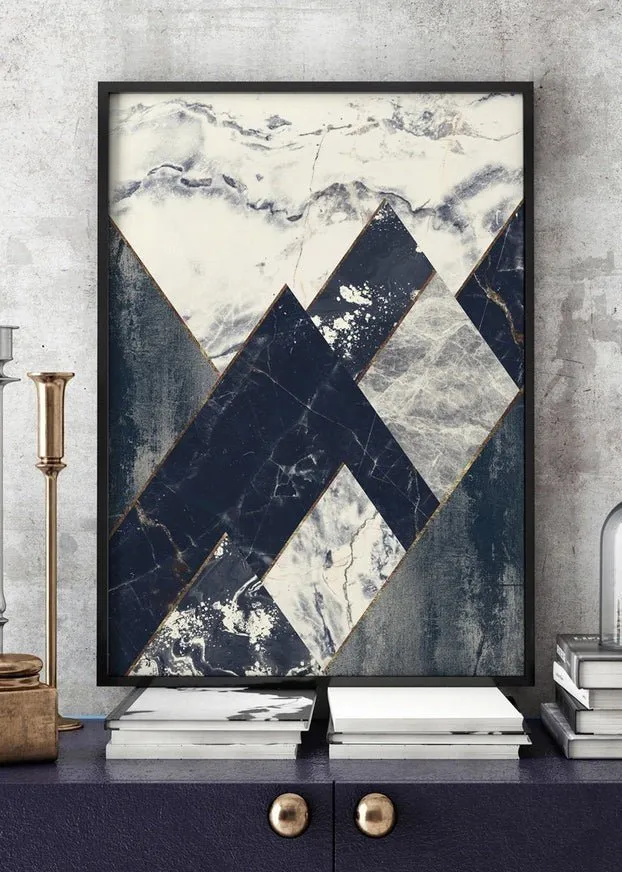 Marble Texture Hills Print