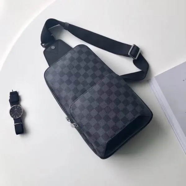 Men&#8217;s Damier Graphite Canvas Avenue Sling Bag N41719