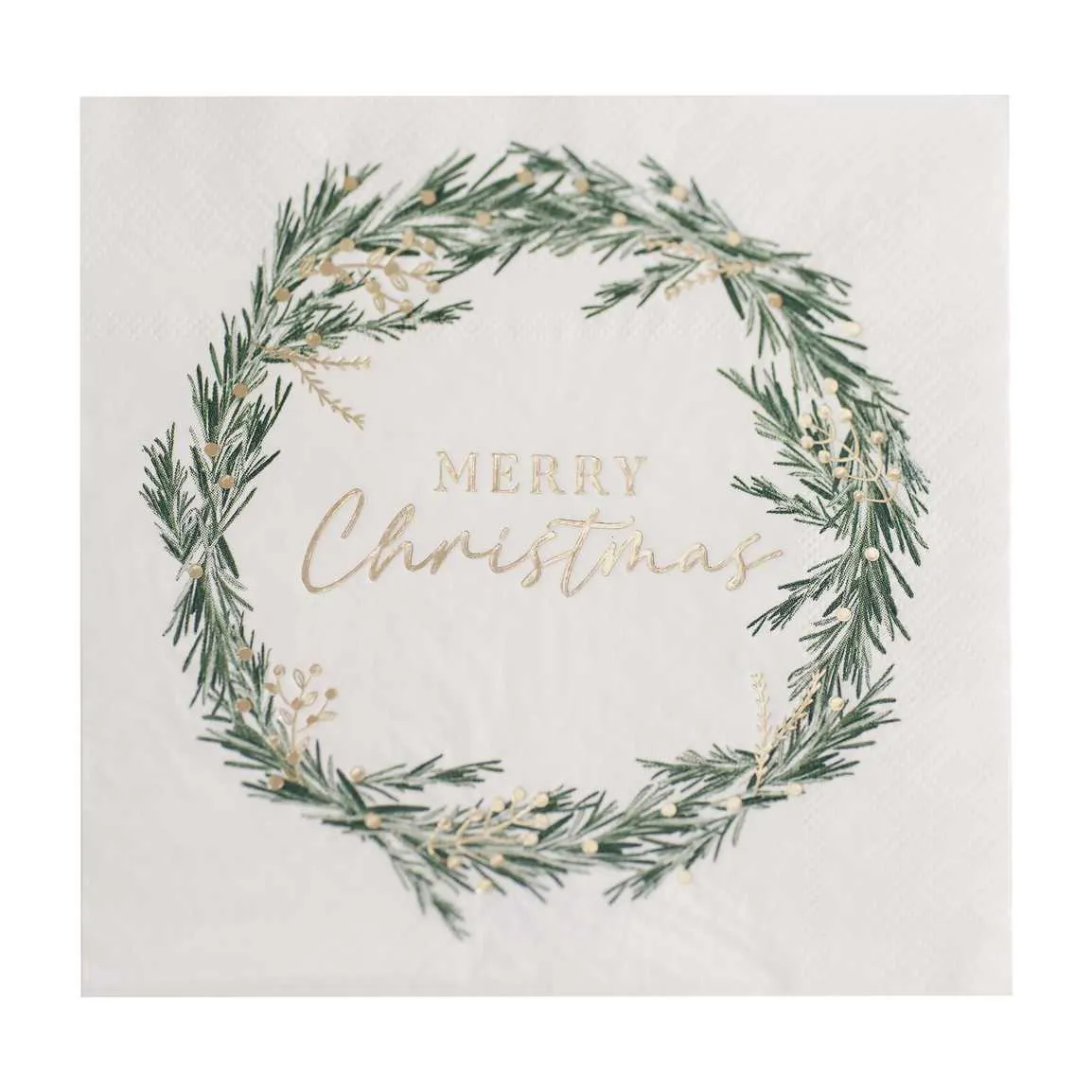 Merry Christmas Paper Party Napkins x 16
