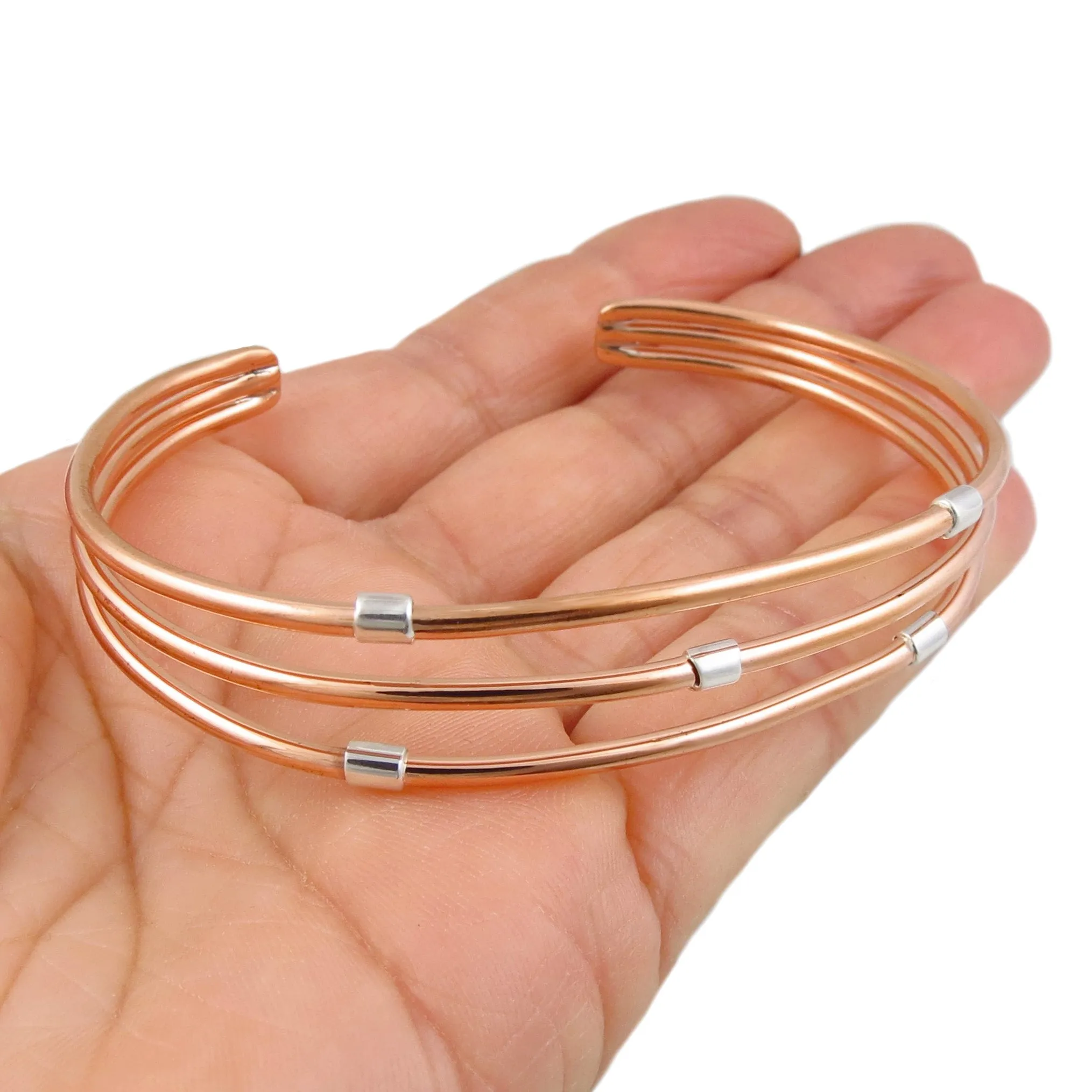 Mixed Metal Copper Bracelet
