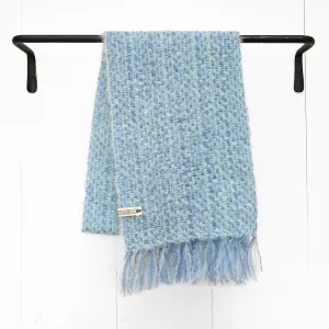 Monet Green Handwoven Mohair Scarf