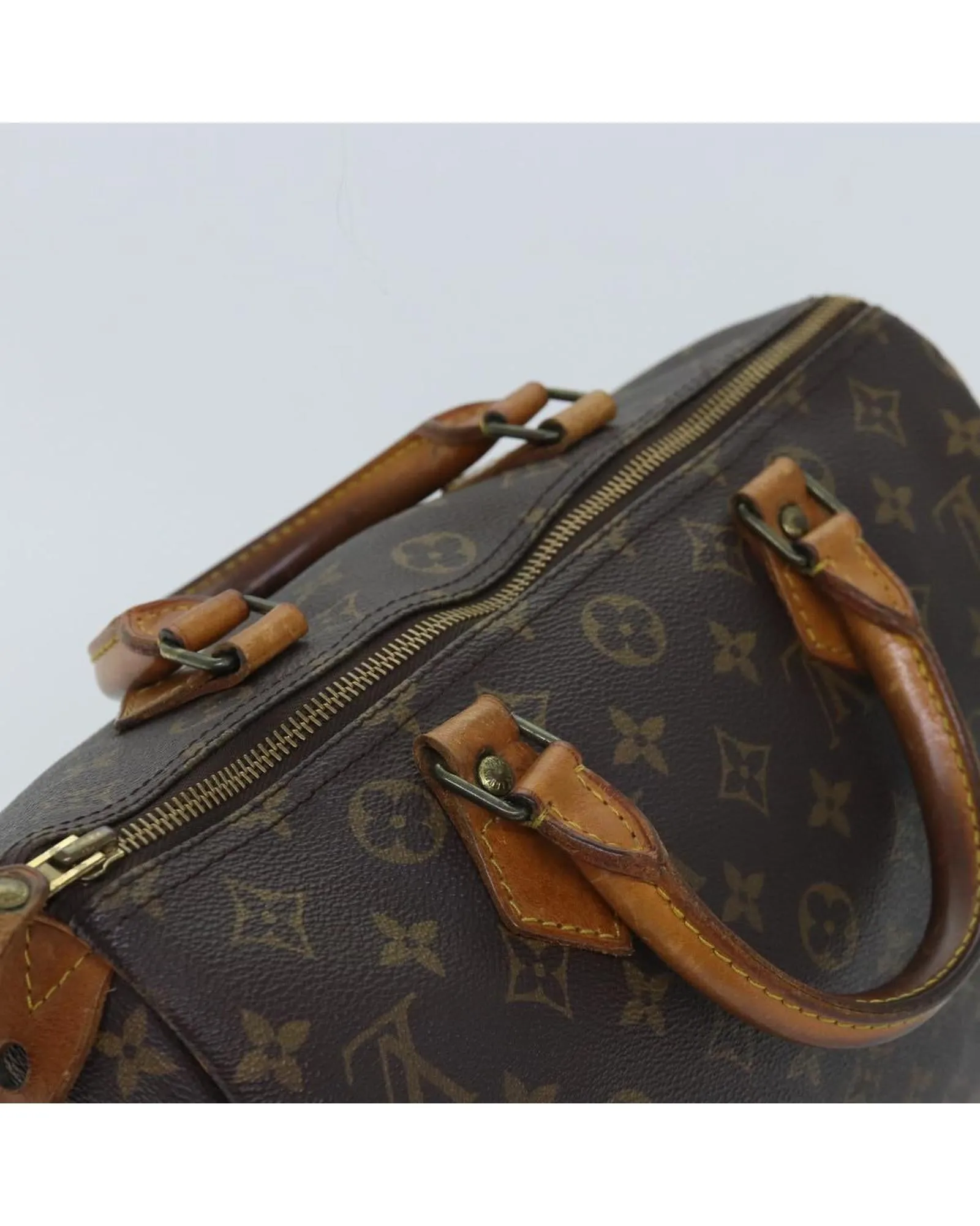 Monogram Canvas Hand Bag with Scratches and Rubbing Made in France
