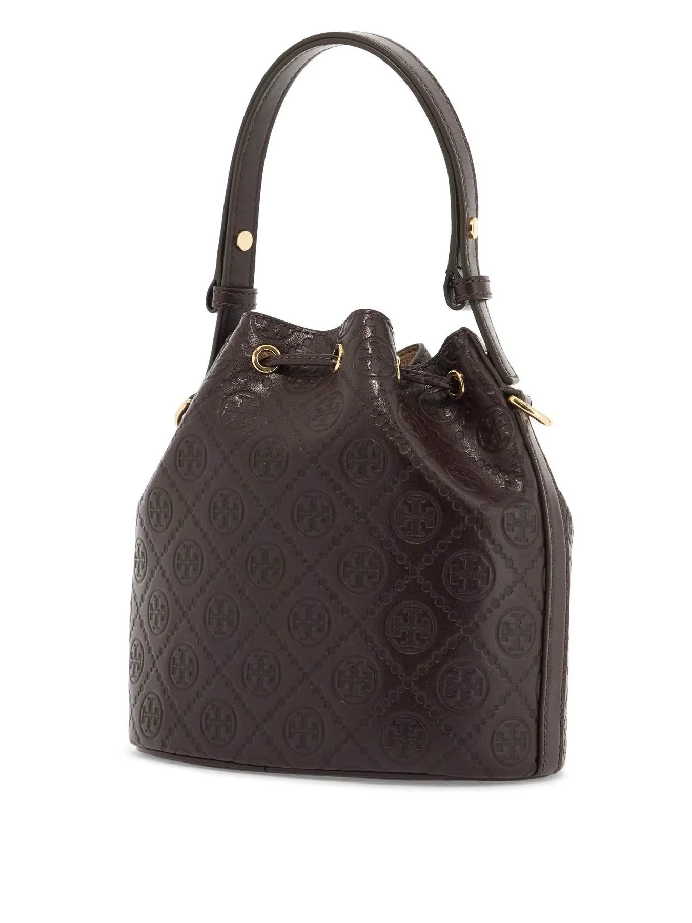 Monogram Leather Bucket Bag