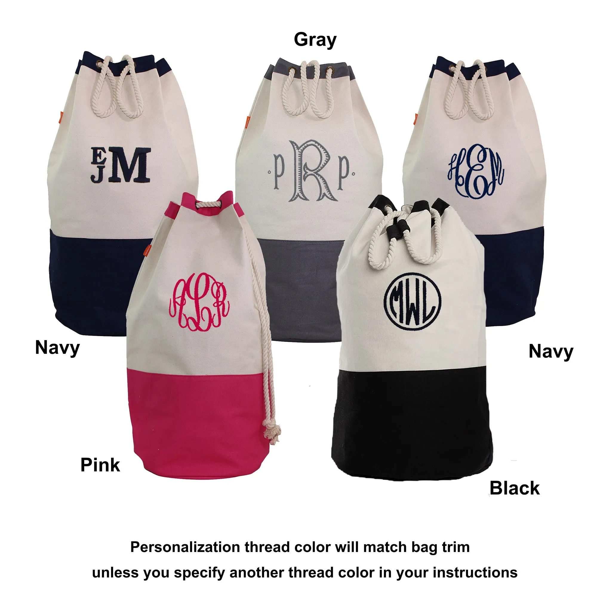 Monogrammed Laundry Duffel Bag